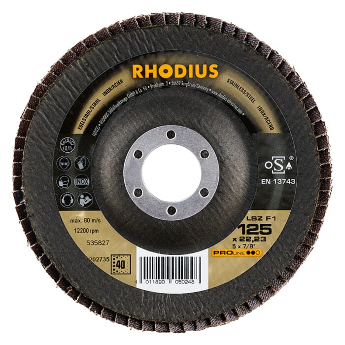 Rhodius LSZ F1 Lamellenschijven Conisch 125x22,23mm K40