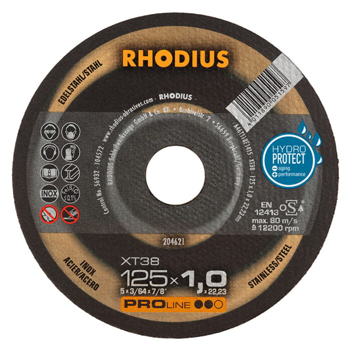Rhodius XT38 Doorslijpschijf 125x1,0x22,23mm