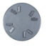 Schuurschijf Ø 94 cm, 45 graden rand, 8 meenemers, 3 mm