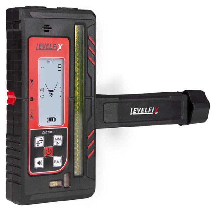 Levelfix DLD100GR, Handontvanger roterende laser, MM- Aflezing